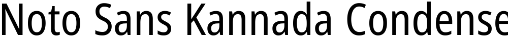 Noto Sans Kannada Condensed