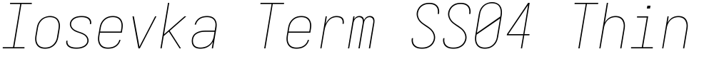 Iosevka Term SS04 Thin Oblique