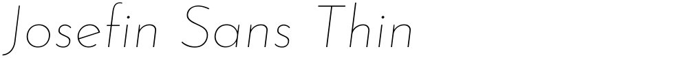 Josefin Sans Thin