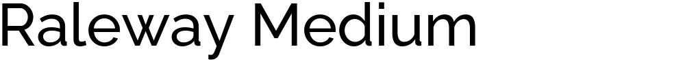 Raleway Medium