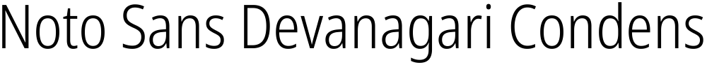 Noto Sans Devanagari Condensed Light