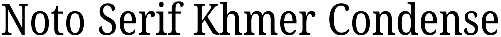 Noto Serif Khmer Condensed