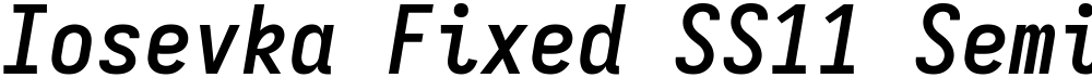 Iosevka Fixed SS11 Semibold