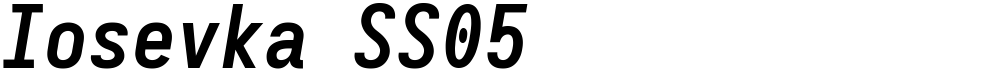 Iosevka SS05