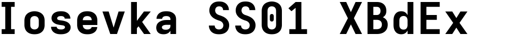 Iosevka SS01 XBdEx