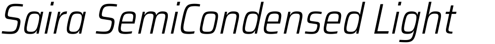 Saira SemiCondensed Light