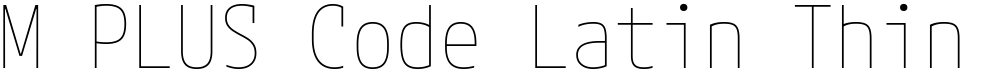 M PLUS Code Latin Thin