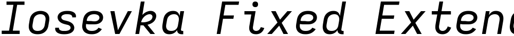 Iosevka Fixed Extended