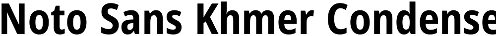 Noto Sans Khmer Condensed