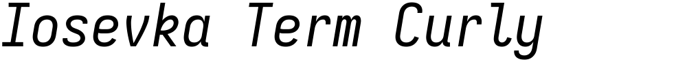 Iosevka Term Curly