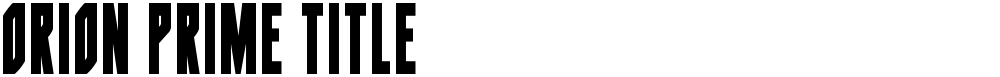 Orion Prime Title