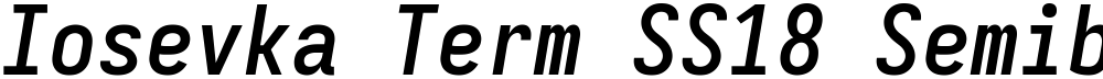 Iosevka Term SS18 Semibold