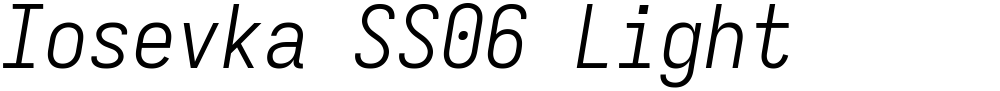 Iosevka SS06 Light