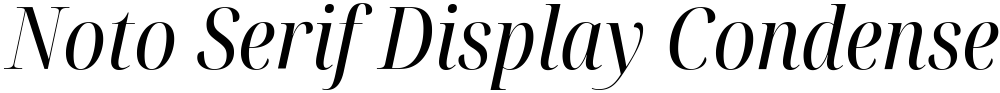 Noto Serif Display Condensed