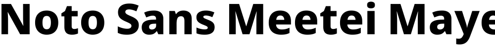 Noto Sans Meetei Mayek ExtraBold
