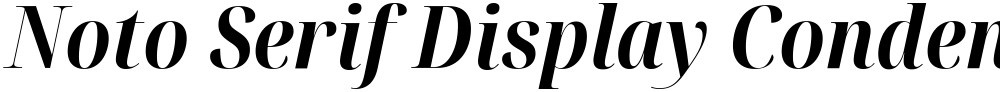 Noto Serif Display Condensed