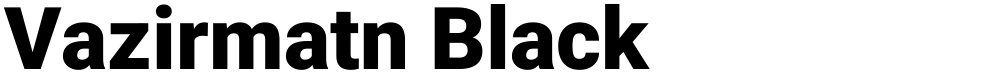 Vazirmatn Black