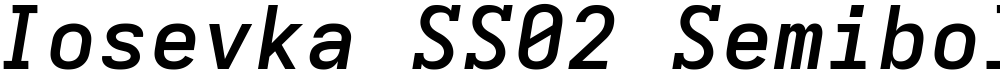 Iosevka SS02 Semibold Extended