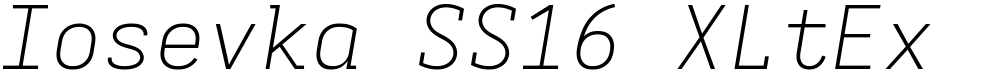Iosevka SS16 XLtEx