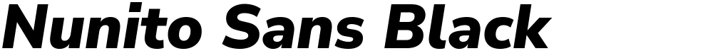Nunito Sans Black