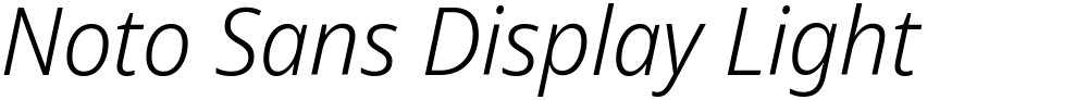 Noto Sans Display Light