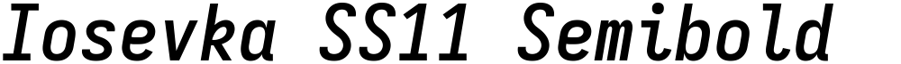Iosevka SS11 Semibold