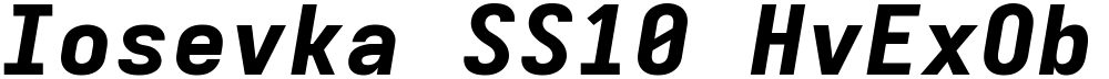 Iosevka SS10 HvExObl