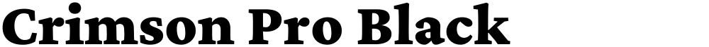 Crimson Pro Black