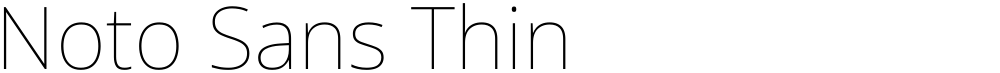 Noto Sans Thin