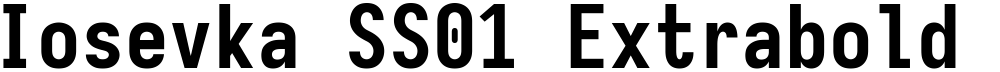 Iosevka SS01 Extrabold