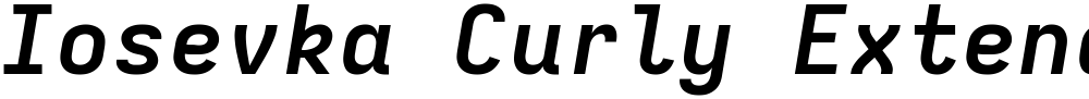 Iosevka Curly Extended