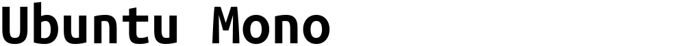 Ubuntu Mono