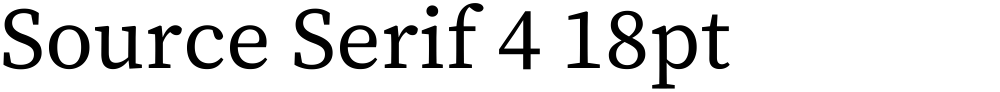 Source Serif 4 18pt