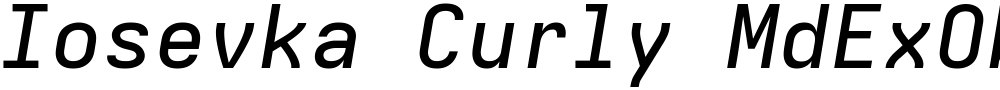 Iosevka Curly MdExObl