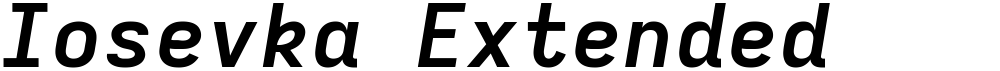 Iosevka Extended