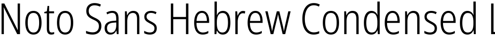 Noto Sans Hebrew Condensed Light