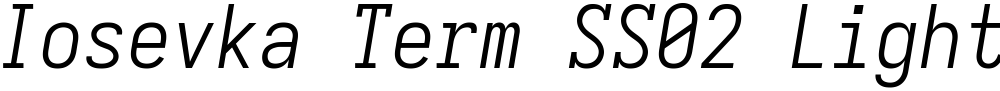 Iosevka Term SS02 Light