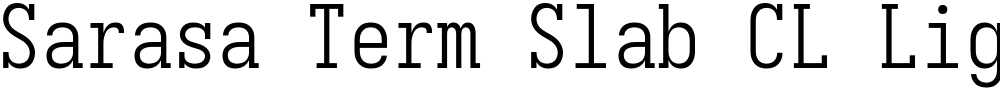 Sarasa Term Slab CL Light