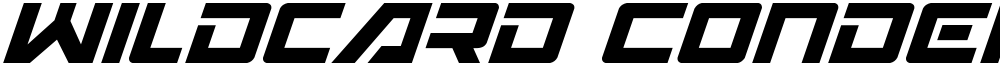 Wildcard Condensed Italic