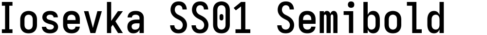 Iosevka SS01 Semibold