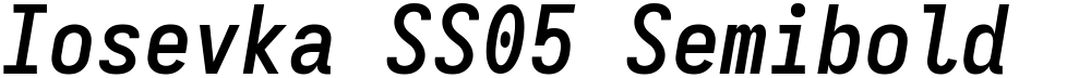 Iosevka SS05 Semibold