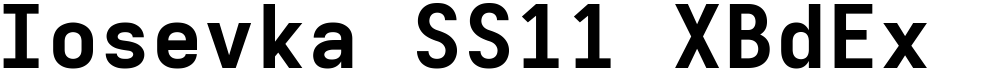 Iosevka SS11 XBdEx