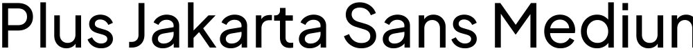 Plus Jakarta Sans Medium