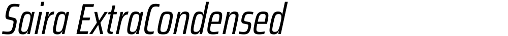 Saira ExtraCondensed