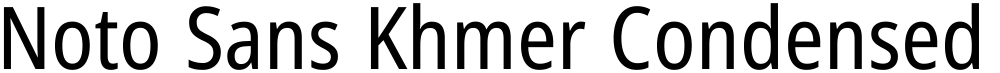 Noto Sans Khmer Condensed