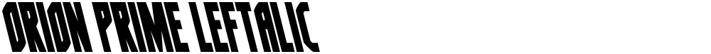 Orion Prime Leftalic