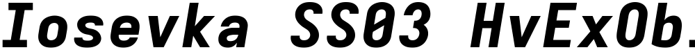Iosevka SS03 HvExObl