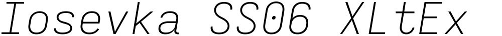 Iosevka SS06 XLtEx