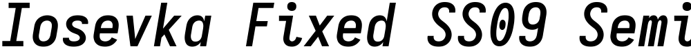 Iosevka Fixed SS09 Semibold