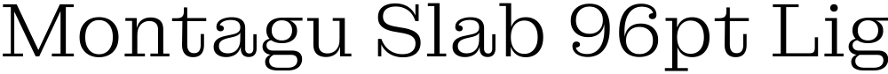 Montagu Slab 96pt Light